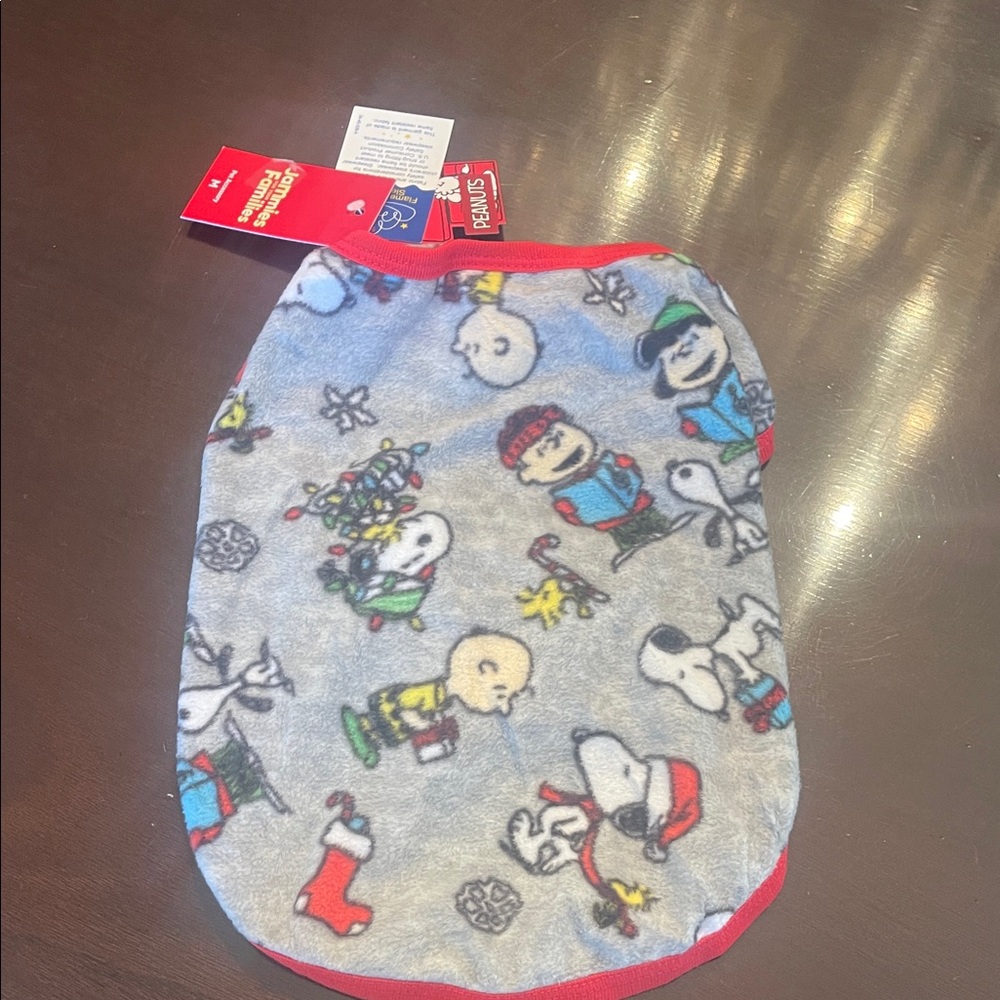 Peanuts Gray with Snoopy Design Dog coat nwt medium jammies for your families